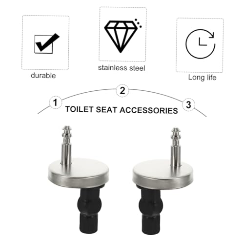 NOLITOY 2 Sätze Wc sitz Scharniere aus Edelstahl Quick Release Toilettensitz Befestigungsschrauben Kompatibel mit Toilettendeckeln Stabile und Langlebige Ersatzteile von NOLITOY