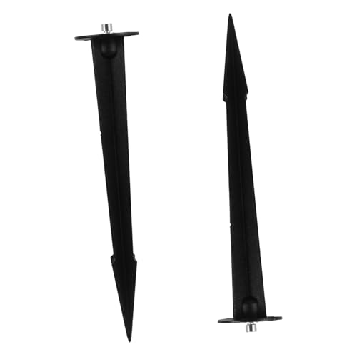 NOLITOY 2 Stück Aluminium Erdspieße Langlebige Gartenlampen Ersatz Spikes Wetterfeste Outdoor Gartendeko Befestigung für Wege Außenbeleuchtung Robuste Metall Gartenstecker von NOLITOY