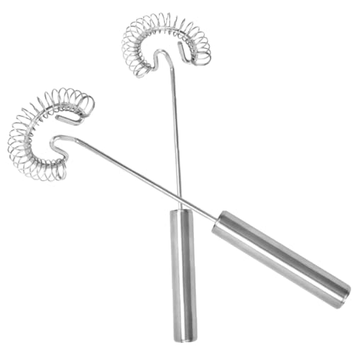 NOLITOY 2 Stück Ergonomischer Eiermixer Teilig Handlicher Schneebesen mit Federkopf Ei und Milchaufschäumer für Küche Handbetrieben Leicht zu Reinigen für Heiße und Saucen NOLITOY 2 Stück Ergonomischer Eiermixer Teilig Handlicher Schneebesen mit Federkopf Ei und Milchaufschäumer für Küche Handbetrieben Leicht zu Reinigen für Heiße und Saucen von NOLITOY