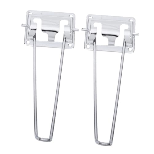 NOLITOY 2 Stück Faltbare Metall Tischbeine Haarnadel Stil Stabile Klappbeine für Couchtisch DIY Möbelbeine Silberfarben für Kleine Tische und Bänke von NOLITOY