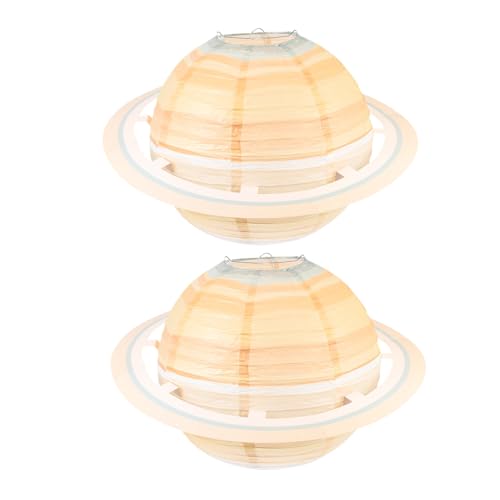 NOLITOY 2 Stück Faltbare Papierlaternen Sternenhimmel Thema Partydeko Langlebig aus Papier und Draht für Kindergeburtstag Kindergarten Wohnzimmer Deko von NOLITOY