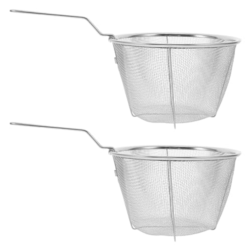 NOLITOY 2 Stück Frittierkorb mit Griff Feines Sieb für Kochen und Servieren Multifunktionale Frittierkörbe für Hause und Gewerbliche Nutzung Material NOLITOY 2 Stück Frittierkorb mit Griff Feines Sieb für Kochen und Servieren Multifunktionale Frittierkörbe für Hause und Gewerbliche Nutzung Material von NOLITOY