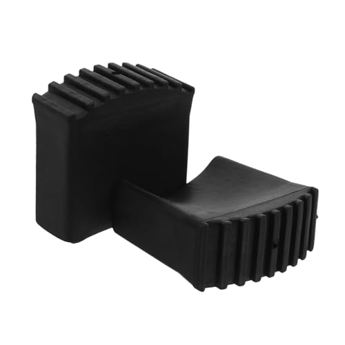 NOLITOY 2 Stück Gummi Fußkappen für Leitern Rutschfest Isolierend Langlebig Ersatz Leiterfüße Schutzkappen für Baustelle und Heimgebrauch Leiter Zubehör Schwarz von NOLITOY