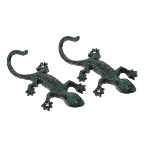 NOLITOY 2 Stück Gusseisen Gecko Wandhaken Vintage Eidechsenform Robuster Garderobenhaken für Mäntel Schlüssel Handtücher Dekorative Wandmontage für Haus und Garten NOLITOY 2 Stück Gusseisen Gecko Wandhaken Vintage Eidechsenform Robuster Garderobenhaken für Mäntel Schlüssel Handtücher Dekorative Wandmontage für Haus und Garten von NOLITOY