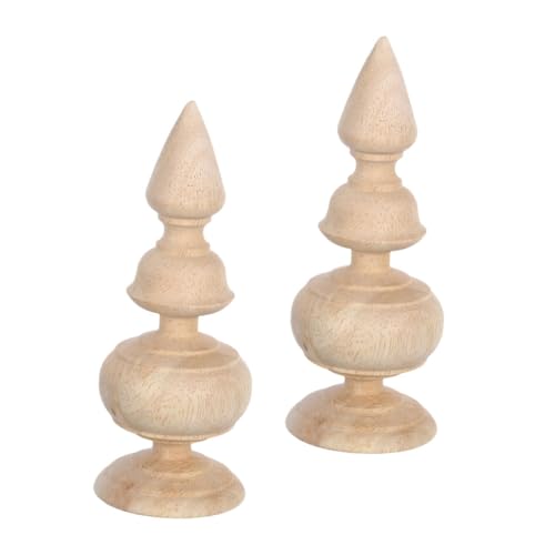 NOLITOY 2 Stück Holzsäulen Kugelförmige Treppenpfosten Kappen Dekorative Post Cap Finials für Bett Geländer Vorhangstangen Diy Home Decor NOLITOY 2 Stück Holzsäulen Kugelförmige Treppenpfosten Kappen Dekorative Post Cap Finials für Bett Geländer Vorhangstangen Diy Home Decor von NOLITOY