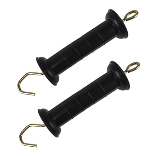 NOLITOY 2 Stück Isolierter Elektrozaun Torgriff Kunststoffgriff UV beständig Kältefest Rutschfest Sicherer Zaungriff für Weidezaun und Elektrozaunzubehör von NOLITOY