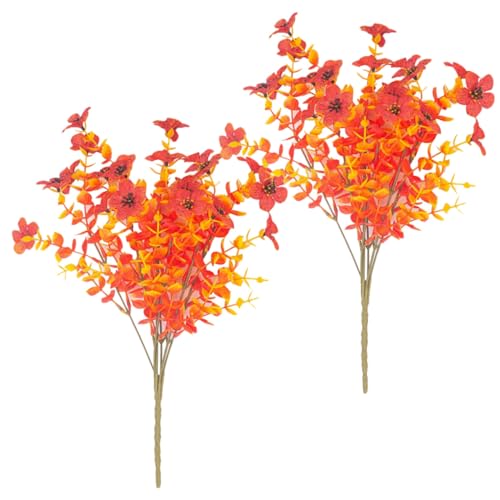 NOLITOY 2 Stück Künstlicher Herbstblumenstrauß Realistisch aus Langlebig und Wiederverwendbar Verblasst für Hochzeitsdekoration Tischdeko Garten Außendekoration von NOLITOY