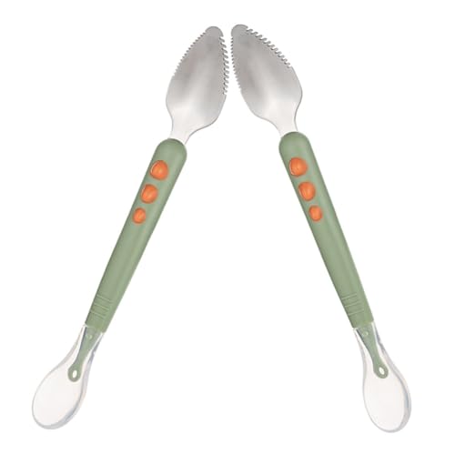 NOLITOY 2 Stück Löffel Doppelseitig Weicher Babybrei Löffel Frei Vielseitig für Obst Fütterung Ab Geburt Langlebig Leicht und Handlich NOLITOY 2 Stück Löffel Doppelseitig Weicher Babybrei Löffel Frei Vielseitig für Obst Fütterung Ab Geburt Langlebig Leicht und Handlich von NOLITOY