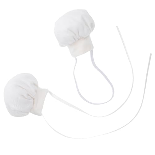 NOLITOY 2 Stück Mini- Für Puppen: Plüschpuppenmütze Mit Gummiband – Kleine Küchenkochmütze Für 10–15 cm Große Stofftiere, Miniatur-anziehaccessoire von NOLITOY