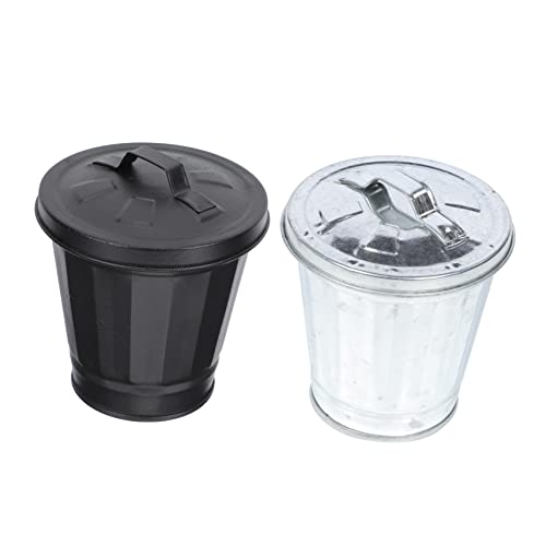 NOLITOY 2 Stück Mini Mülleimer mit Deckel Tischabfallbehälter für Wohnzimmer Schlafzimmer und Küche Platzsparend und Geruchsneutral für Jede Tischoberfläche Schwarz Silber NOLITOY 2 Stück Mini Mülleimer mit Deckel Tischabfallbehälter für Wohnzimmer Schlafzimmer und Küche Platzsparend und Geruchsneutral für Jede Tischoberfläche Schwarz Silber von NOLITOY