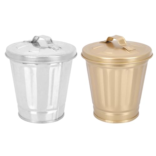 NOLITOY 2 Stück Miniatur Tischmülleimer aus Metall Kleiner Abfalleimer mit Deckel Kompakter Schreibtisch Organizer Geruchsneutral Vielseitig für Büro Wohnzimmer und Küche Zufällige Farbe NOLITOY 2 Stück Miniatur Tischmülleimer aus Metall Kleiner Abfalleimer mit Deckel Kompakter Schreibtisch Organizer Geruchsneutral Vielseitig für Büro Wohnzimmer und Küche Zufällige Farbe von NOLITOY