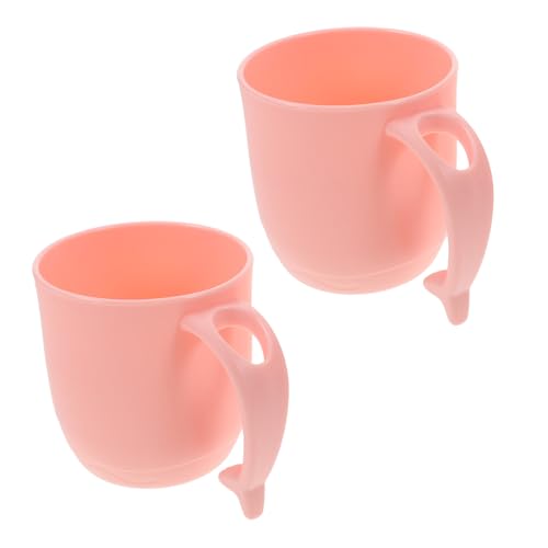 NOLITOY 2 Stück Mundspülbecher mit bruchsicherem delfinförmigem Griff BPA geschützter Trinkbecher für Reisen und tägliche Mundpflege handliches farbenfrohes Design für Badezimmer NOLITOY 2 Stück Mundspülbecher mit bruchsicherem delfinförmigem Griff BPA geschützter Trinkbecher für Reisen und tägliche Mundpflege handliches farbenfrohes Design für Badezimmer von NOLITOY