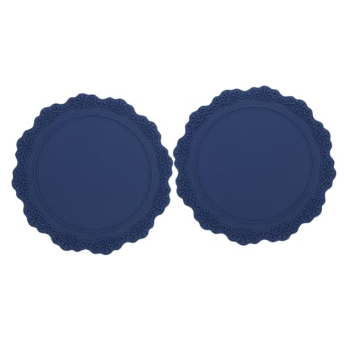 NOLITOY 2 Stück Platzdeckchen aus Silikon tischsets tischunterlage Table Protectors Abwaschbar Arbeitsplattenschoner Nicht eincremehilfe Esstisch liefert Silikonplatzmatten Kieselgel Blue von NOLITOY