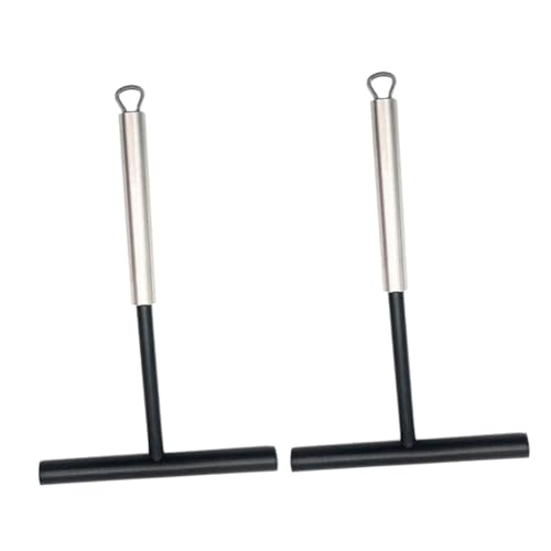 NOLITOY 2 Stück Professioneller Crepes Verteiler aus Edelstahl mit Nylon Praktisches Haushalts pfannkuchen tool für Gleichmäßige Teigverteilung in Küche und Zuhause von NOLITOY