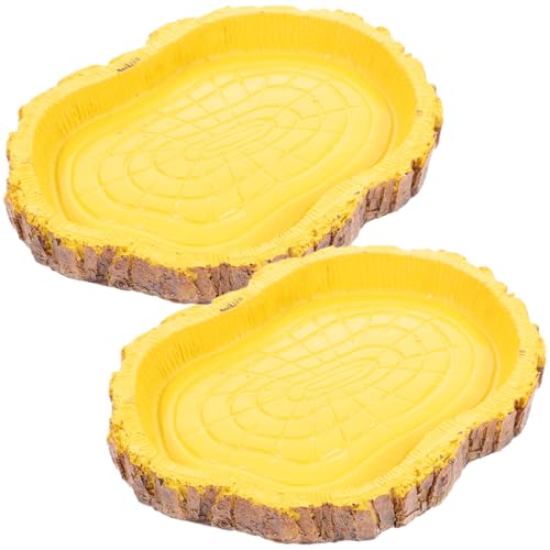 NOLITOY 2 Stück Reptilien futternapf und Wasserschale aus Resin mit Natürlicher Baumstruktur Realistische Terrarien Schale für Schildkröten Eidechsen und Amphibien Passend für Aquarium NOLITOY 2 Stück Reptilien futternapf und Wasserschale aus Resin mit Natürlicher Baumstruktur Realistische Terrarien Schale für Schildkröten Eidechsen und Amphibien Passend für Aquarium von NOLITOY