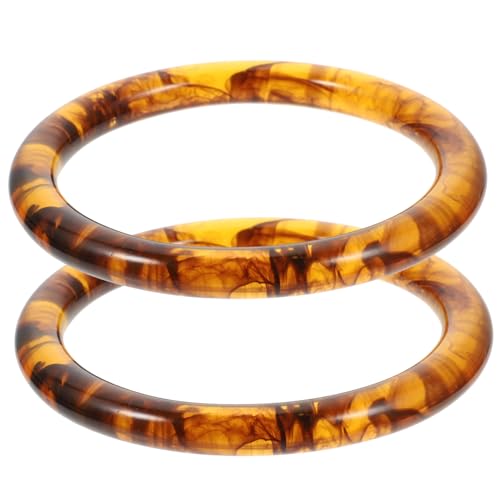 NOLITOY 2 Stück Resin Rundgriff Teilig Dekorative Handtaschen Henkel aus Hochwertigem Harz Runde DIY Tasche Henkel Langlebige Glatte Oberfläche Angenehmer Griff für Selbstgemachte Strand von NOLITOY