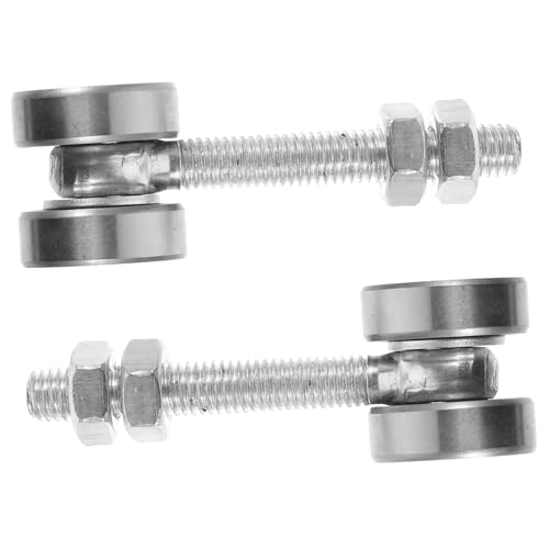 NOLITOY 2 Stück Schiebetür Laufrolle aus Verzinktem Eisen Lager Trolley Montage Geräuscharm Stoßfest Rostfrei Kompakte für Schiebetor und Türsysteme von NOLITOY