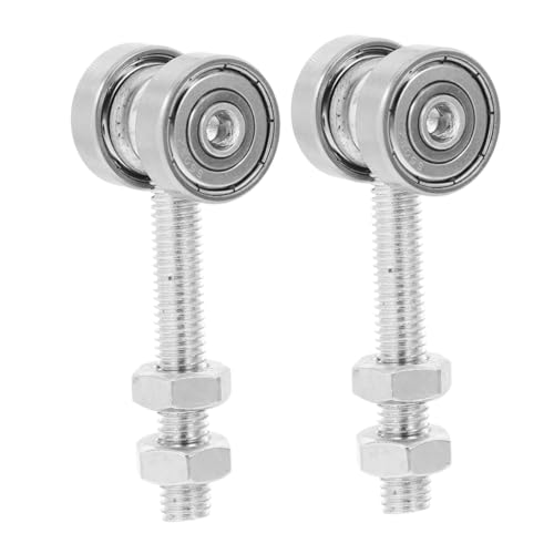 NOLITOY 2 Stück Schiebetür Trolley Assembly Doppelrollen Verschleißfest Langlebig Doppelte Lager Hohe Tragfähigkeit Ersatz für Schwere Schiebetüren und Garagentore von NOLITOY