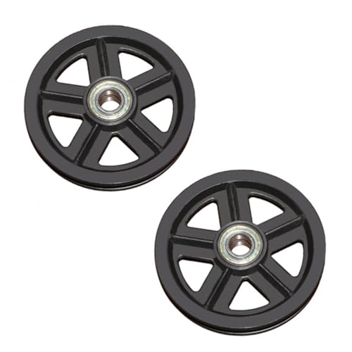 NOLITOY 2 Stück Schwarze Verschleißfeste Dicke Türrollen mit Lager Langlebige Umlenkrolle für Scheunentor Robuste Schiebetür laufrollen Einfache Montage Vielseitig Einsetzbar NOLITOY 2 Stück Schwarze Verschleißfeste Dicke Türrollen mit Lager Langlebige Umlenkrolle für Scheunentor Robuste Schiebetür laufrollen Einfache Montage Vielseitig Einsetzbar von NOLITOY