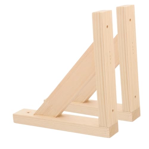 NOLITOY 2 Stück Schwerlast Holz Regalhalterung Robuste Dreieck Wandhalterung für Schwebende Ablagen Platzsparend und Vielseitig Modernes Design Hohe Belastbarkeit und Verschleißfestigkeit von NOLITOY