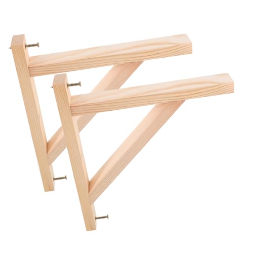NOLITOY 2 Stück Stabile Dreieck Wandhalterung aus Robustem Tragfähige Holz Regalträger für Bücherregal Küchenregal Vielseitige Wandkonsole mit Hoher Abriebfestigkeit Einfache Montage NOLITOY 2 Stück Stabile Dreieck Wandhalterung aus Robustem Tragfähige Holz Regalträger für Bücherregal Küchenregal Vielseitige Wandkonsole mit Hoher Abriebfestigkeit Einfache Montage von NOLITOY