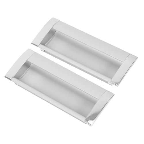 NOLITOY 2 Stück Teiliges Aluminiumlegierung Möbelgriff Einbau verdeckter Schrankgriff für Schiebetüren Türen Platzsparend Langlebig Einfache Montage Geeignet für Schränke Kommoden von NOLITOY