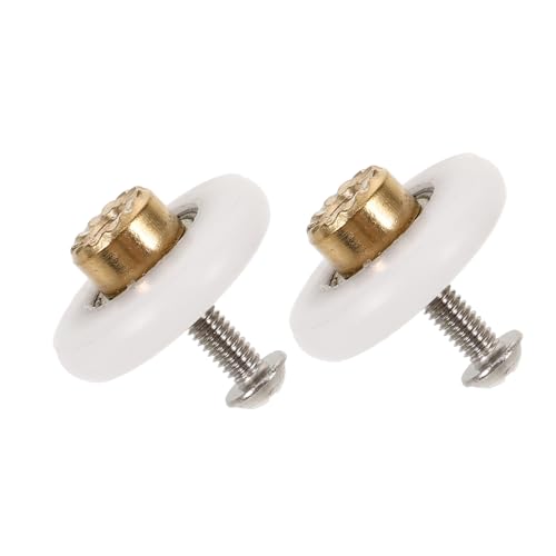 NOLITOY 2 Stück Teiliges Duschrollerset mit Kupferachse und Schrauben Stabile Reibungsarme Ersatzräder für Duschtüren Langlebige Glas duschrollenteile für Sanftes Gleiten und Einfache von NOLITOY