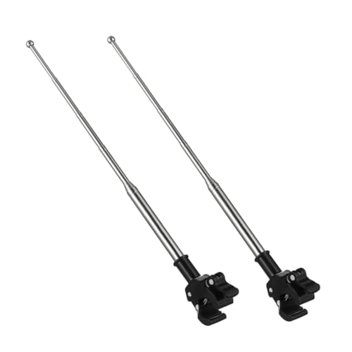 NOLITOY 2 Stück Teiliges Edelstahl Fahnenmast Verstellbar Für Motorrad Fahrrad Fahrzeug Fahnenhalterung Robust Langlebig Einfache Installation Für Werbung Sichtbarkeit von NOLITOY