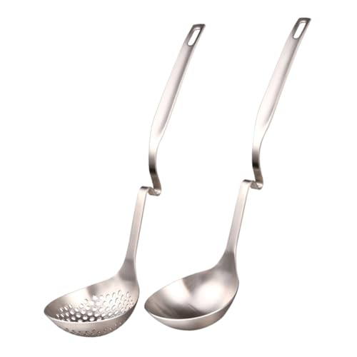 NOLITOY 2 Stück Teiliges Edelstahl Suppenkellen Set mit Langem Griff Suppenkelle und Schaumlöffel Hitzebeständig Spülmaschinenfest für Hotpot und Buffet Praktische Küchenutensilien NOLITOY 2 Stück Teiliges Edelstahl Suppenkellen Set mit Langem Griff Suppenkelle und Schaumlöffel Hitzebeständig Spülmaschinenfest für Hotpot und Buffet Praktische Küchenutensilien von NOLITOY