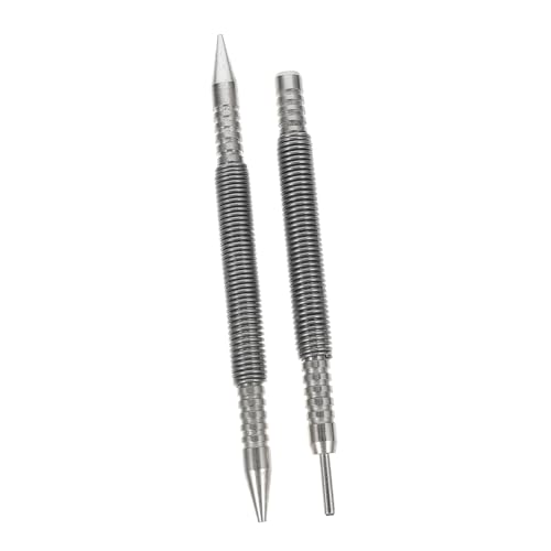 NOLITOY 2 Stück Teiliges Feder nagelset aus Kohlenstoffreichem Stahl Federbelasteter Nagelpräger ohne Hammer Langlebig Verschleißfest Präzise Markierung für Holz Glas Metall für Enge NOLITOY 2 Stück Teiliges Feder nagelset aus Kohlenstoffreichem Stahl Federbelasteter Nagelpräger ohne Hammer Langlebig Verschleißfest Präzise Markierung für Holz Glas Metall für Enge von NOLITOY