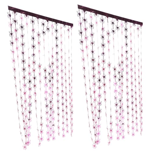 NOLITOY 2 Stück Teiliges Halloween Türvorhang Metallic Tinsel Vorhang mit Fransen Vielseitige Partydekoration für Türrahmen Leichtes Material für Fotokabinen und Festliche Halloween von NOLITOY