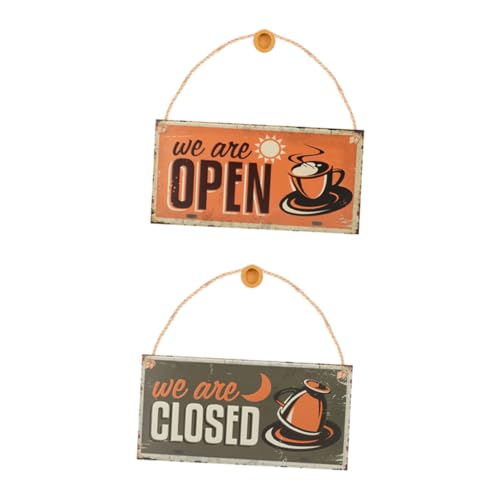 NOLITOY 2 Stück Teiliges Holzschild im Retro design Kreative Türdekoration für Bar und Zuhause Vintage Hängendes Schild mit Deutlicher Beschriftung Praktische Wanddeko für House und Man von NOLITOY