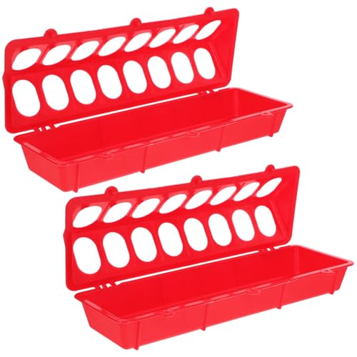 NOLITOY 2 Stück Teiliges Kunststoff Tauben Futtertrog Automatischer Futterspender mit Klappbarem Deckel Langlebiger Vogelfutterhalter für Käfige Leicht zu Reinigen für Hühner und Vögel von NOLITOY