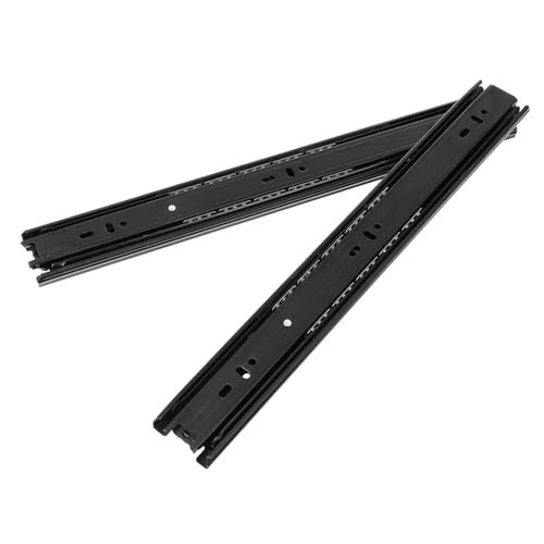 NOLITOY 2 Stück Teiliges Schubladenschienen Dreiteilige Schwarze Geräuschlose Gleitschienen für Stabile und Langlebige Schrankführung Einfache Montage Sanftes Gleiten Robustes NOLITOY 2 Stück Teiliges Schubladenschienen Dreiteilige Schwarze Geräuschlose Gleitschienen für Stabile und Langlebige Schrankführung Einfache Montage Sanftes Gleiten Robustes von NOLITOY