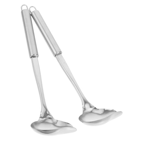 NOLITOY 2 Stück Teiliges Suppenkellen mit Langem Griff Ergonomisch Geformt Hitzebeständig als Servierlöffel für Suppen Soßen und Eintöpfe Langlebig und Stilvoll Gestaltet von NOLITOY