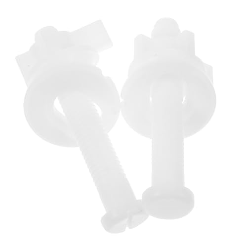 NOLITOY 2 Stück Toilettensitz Schraubensatz Rostfrei mit Unterlegscheiben Passend Stabile Wc Sitz Befestigung Ersatzteile Einfache Montage für Standard Toiletten von NOLITOY