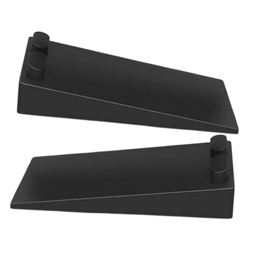 NOLITOY 2 Stück Türstopper aus Robustem Silikon Rutschfest Stoßdämpfend für Schwere Türen Vielseitig Einsetzbar in Büro und Zuhause Schwarzer Türkeil zum Schutz von Boden und Wand von NOLITOY