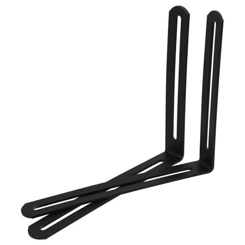 NOLITOY 2 Stück Verstellbare Edelstahl Winkelhalterung Rechtwinkliger Eckverbinder mit Schlitz für Ablagen Möbel Reparatur Robuste Winkelstütze Langlebig von NOLITOY