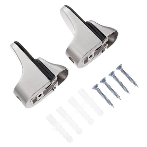 NOLITOY 2 Stück Verstellbare Glas clips aus Kratzfeste Rostfreie Halterungen für Regalträger Starke Fixierung von Glasplatten Geeignet für Feuchträume und Möbelmontage NOLITOY 2 Stück Verstellbare Glas clips aus Kratzfeste Rostfreie Halterungen für Regalträger Starke Fixierung von Glasplatten Geeignet für Feuchträume und Möbelmontage von NOLITOY