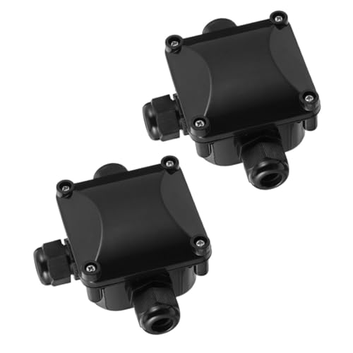 NOLITOY 2 Stück Wetterfeste Verteilerdose Fach Wasserdichte Anschlussdose für Outdoor Elektrische Verbindung Mm² Kabelbereich Gartenlampen Straßenbeleuchtung von NOLITOY