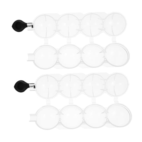 NOLITOY 2 Stück Whiskey Eiswürfelform Kunststoff Transparent Runde Eisball moulds Einfach zu Entformen für Getränke Bar Restaurant DIY Eiswürfelbehälter von NOLITOY