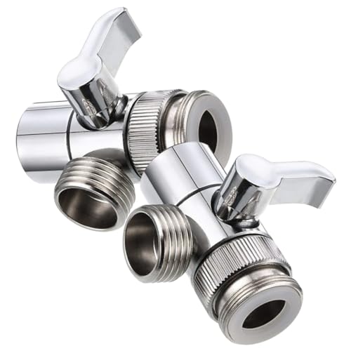 NOLITOY 2 Stück Zinklegierung Wasserhahn Verteiler Langlebiger Waschtisch Wasserhahn Adapter Auslaufsicherer Hahn splitter für Bad Küchenarmaturen Praktischer Schlauchanschluss Verteiler von NOLITOY
