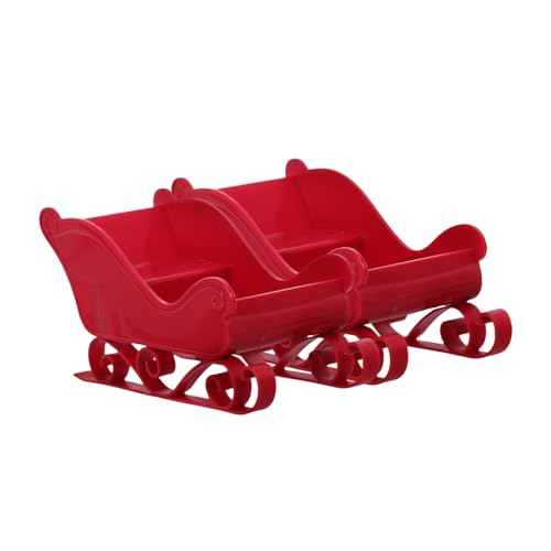 NOLITOY 2 Weihnachtsschlittenschalen: Weihnachtsmann-schlittenfigur Aus Kunststoff – Servierschale Für Und Süßigkeiten – Tafelaufsatz Für Den Esstisch – Dekoration NOLITOY 2 Weihnachtsschlittenschalen: Weihnachtsmann-schlittenfigur Aus Kunststoff – Servierschale Für Und Süßigkeiten – Tafelaufsatz Für Den Esstisch – Dekoration von NOLITOY