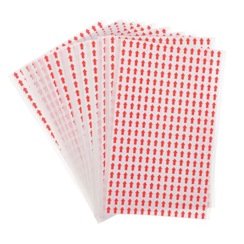 NOLITOY 20 Blatt Aufkleber Rechteckig Rot Selbstklebend Starke Haftung Vielseitig für Richtungsanzeige Warnung und Sicherheitsmarkierung Einfach Anzubringen Langlebig und Praktisch im von NOLITOY