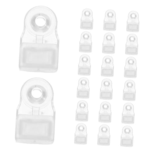 NOLITOY 20 Satz Teiliges Spiegelhalter-clips aus Klarem Kunststoff Glasbefestigung Hochbelastbar und Werkzeugfrei für Spiegel Glasplatten Schranktüren und Wandmontage Transparent und von NOLITOY