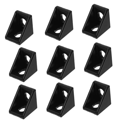 NOLITOY 20 Stück Teiliges Aluminium Eckhalterung Serie Aluminiumprofil Winkelverbinder für Nut Aluminiumrahmen Zubehör Robuste Langlebige Eckhalter für Bau und DIY Projekte von NOLITOY
