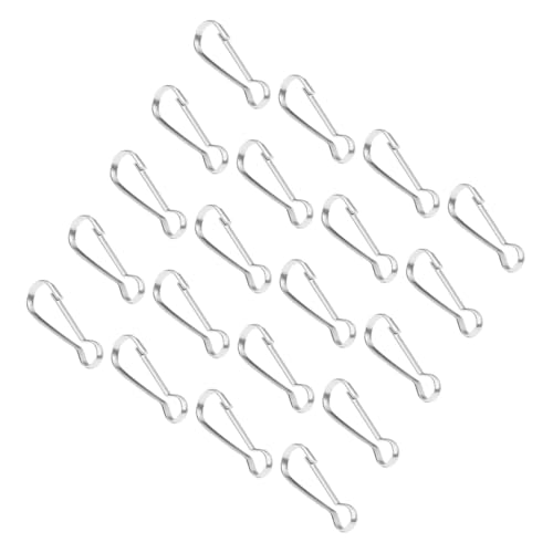 NOLITOY 20 Stück Teiliges Edelstahl Fahnenmast Clips mit Schnappfeder Mechanismus Rostfrei Langlebig Schnelle Befestigung von Fahnen an Seilen und Ösen Vielseitig für Innen und von NOLITOY