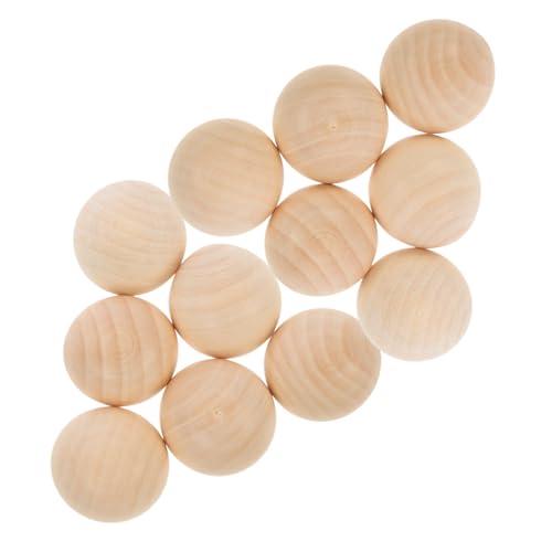 NOLITOY 20 Stück Teiliges Halbe Holzkugeln Naturbelassen Glatte Holzhalbkugeln zum Basteln Stabile DIY Halbkugeln für Kreative Projekte Leicht zu Bemalen Formen von NOLITOY