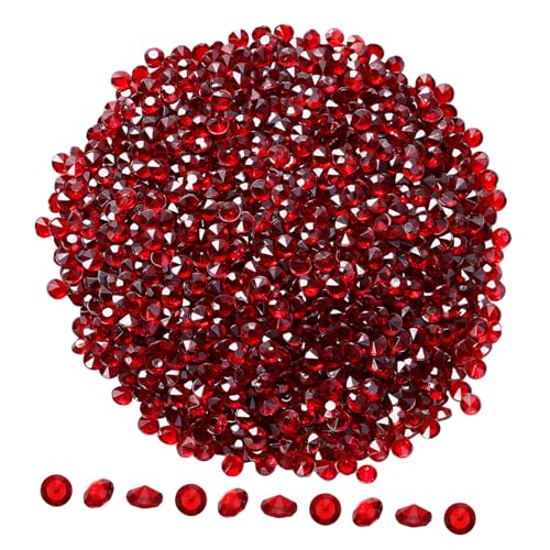 NOLITOY 2000 Stück Acrylposped Bottom Drill Dekoration Vase Füllstoffe Streukristalle am Hochzeitstisch Diamant Braut- Strass Handwerk Klare Strasssteine Strass Verzierungen klare Perle von NOLITOY
