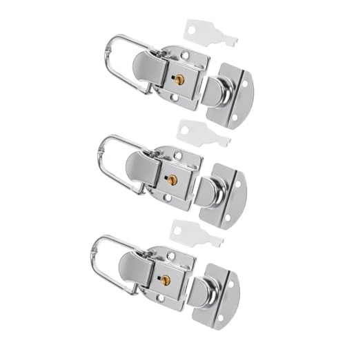 NOLITOY 3 Sätze Teiliges Metall schloss Koffer mit Robustem Drehverschluss und Schlüsselsicherung Universeller Verschluss für Gepäck Werkzeug Aufbewahrungsboxen Einfach zu Bedienen und NOLITOY 3 Sätze Teiliges Metall schloss Koffer mit Robustem Drehverschluss und Schlüsselsicherung Universeller Verschluss für Gepäck Werkzeug Aufbewahrungsboxen Einfach zu Bedienen und von NOLITOY